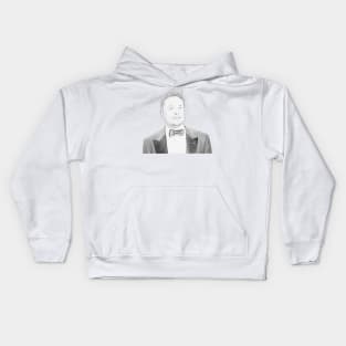 Elon Musk Pencil Sketch Kids Hoodie